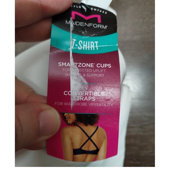 Maidenform 7543 NWT Size 36D White One Fab Fit Underwire Padded T-Shirt Bra - Picture 6 of 7